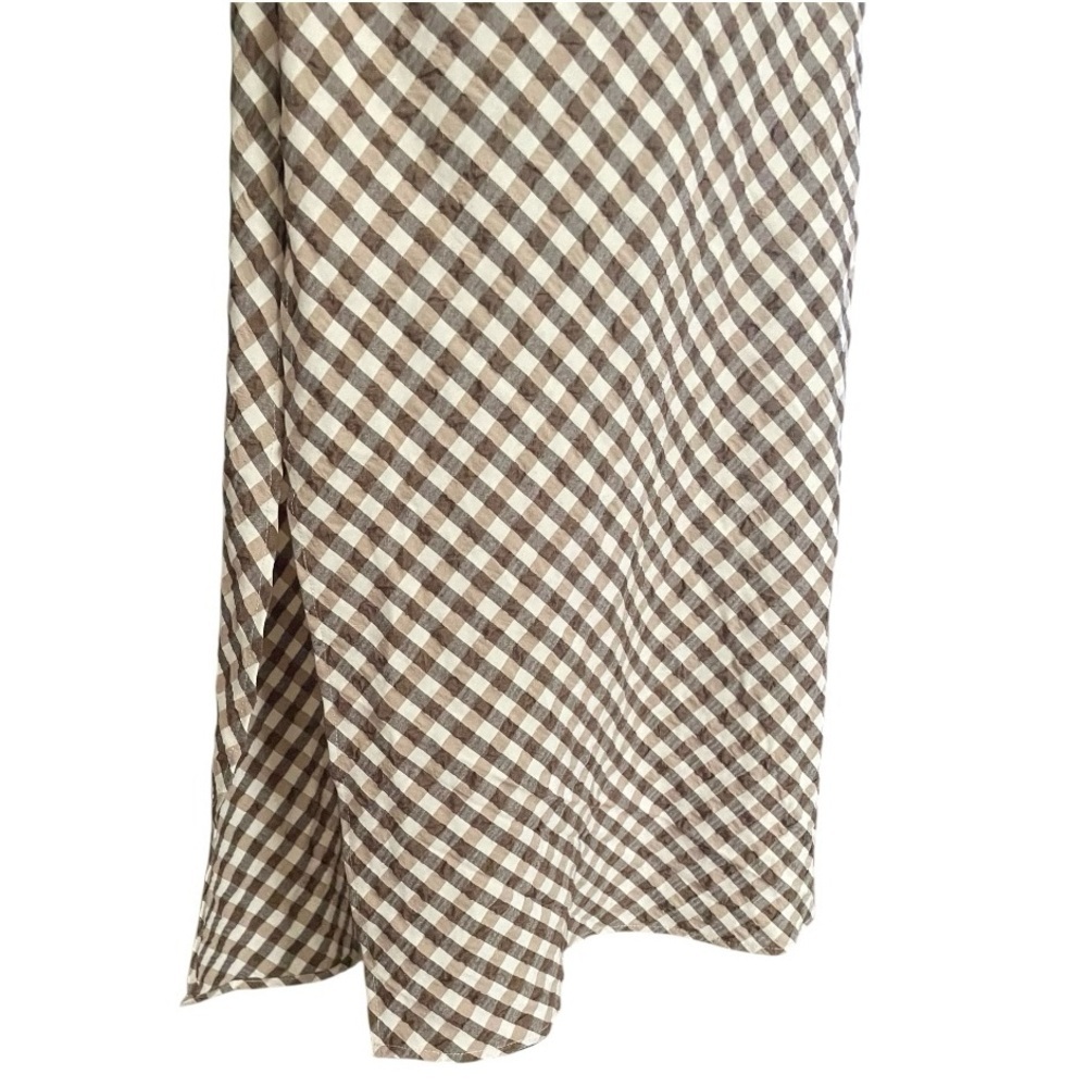 House of Harlowe 1960 Brown Gingham Check Ruched Sheath Midi Slip Dress XL new - Picture 8 of 10
